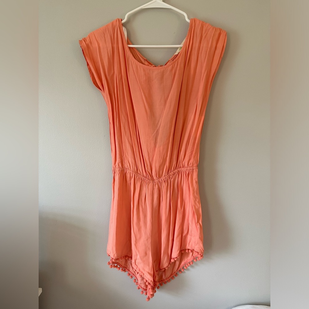 Never worn before boutique coral romper